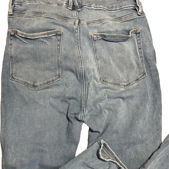 Good American Good Curve Crop Straight Leg High Rise Denim Jeans Size 12 / 31 - Picture 6 of 6